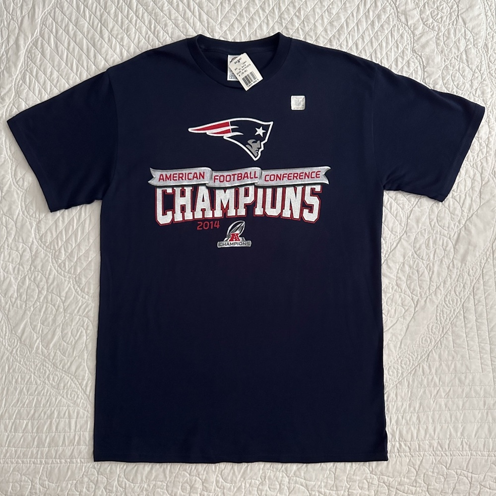 NWT New England Patriots 2014 AFC Champions Graphic Tee T-Shirt